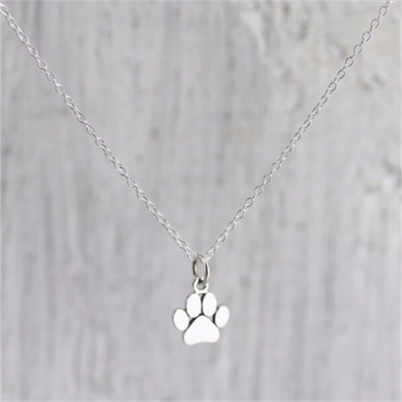 Paw‎ Print Silver Necklace- New - Picture 4 of 4